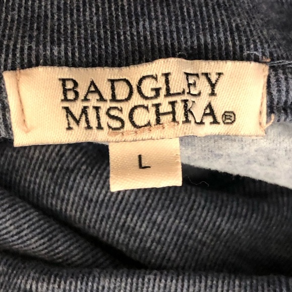 Badgley Mischka Blue drawstring, hooded sweatshirt - Picture 5 of 9